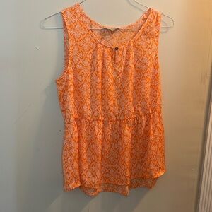 Banana Republic Orange Patterned Blouse
